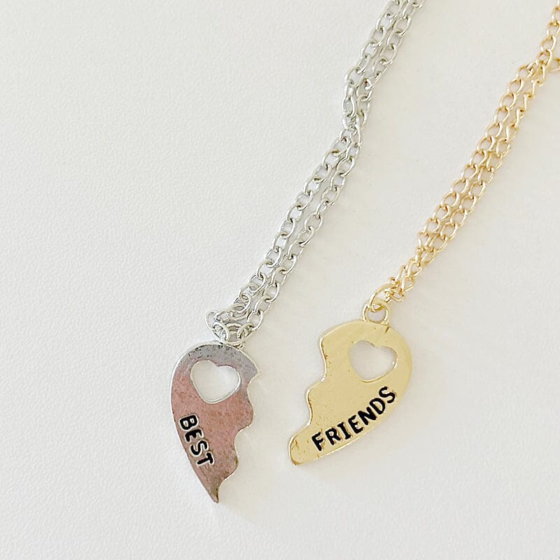 Gold & Silver Heart Best Friends Necklace
