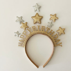 Happy Birthday Glitter Star Headband