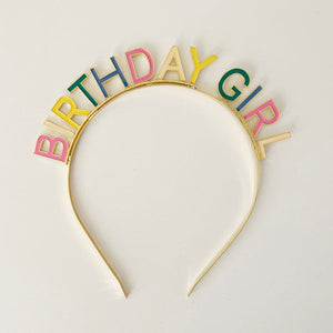 Rainbow Birthday Girl Headband