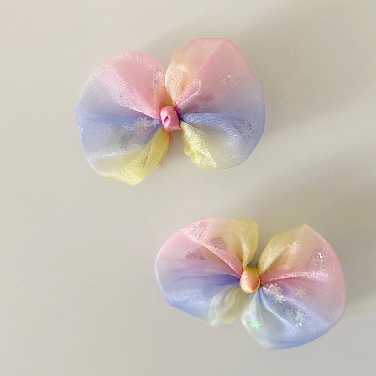 Rainbow Snowflake Hair Clip