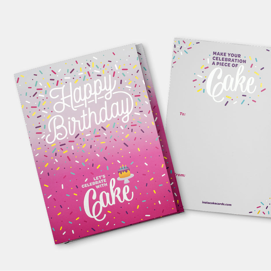 Insta Cake Happy Birthday Card Pink - Double Chocolate