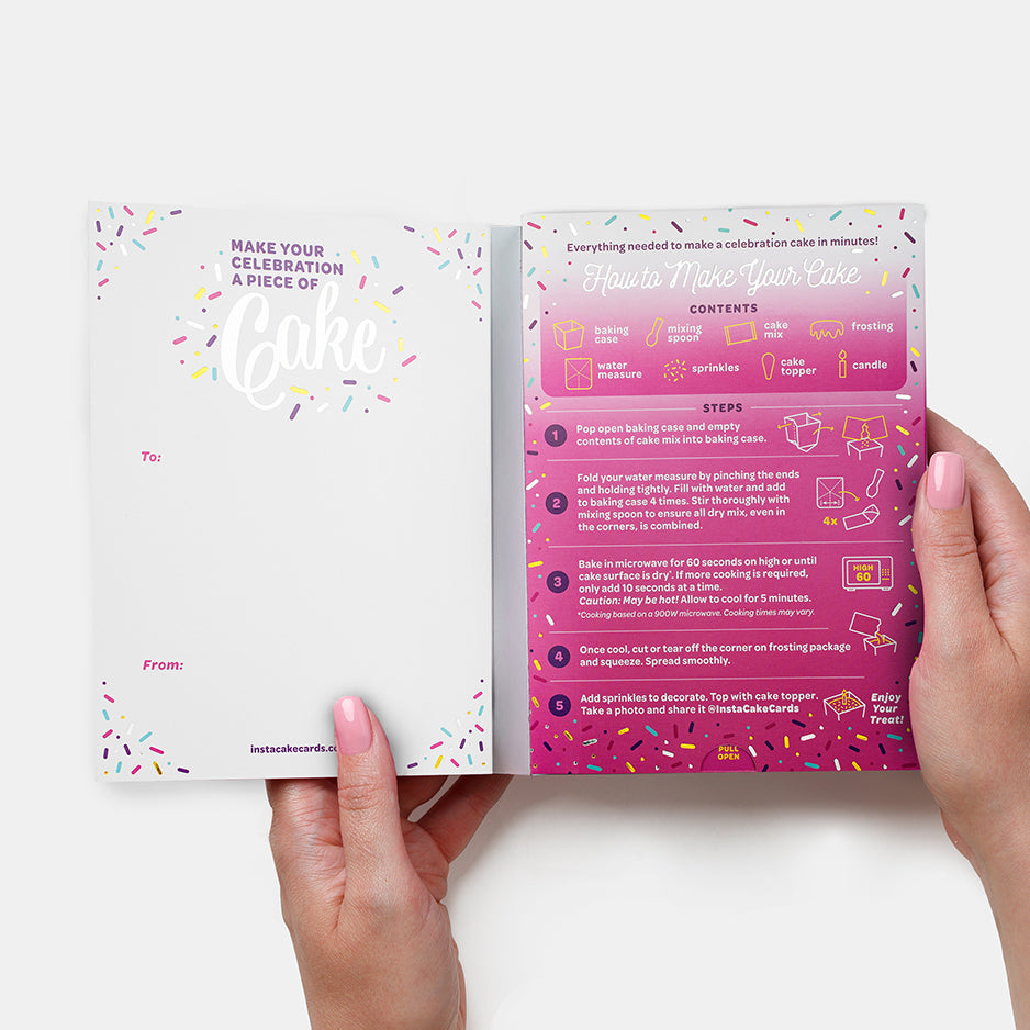 Insta Cake Happy Birthday Card Pink - Vanilla Confetti