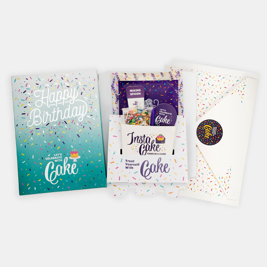 Insta Cake Happy Birthday Card Teal - Vanilla Confetti