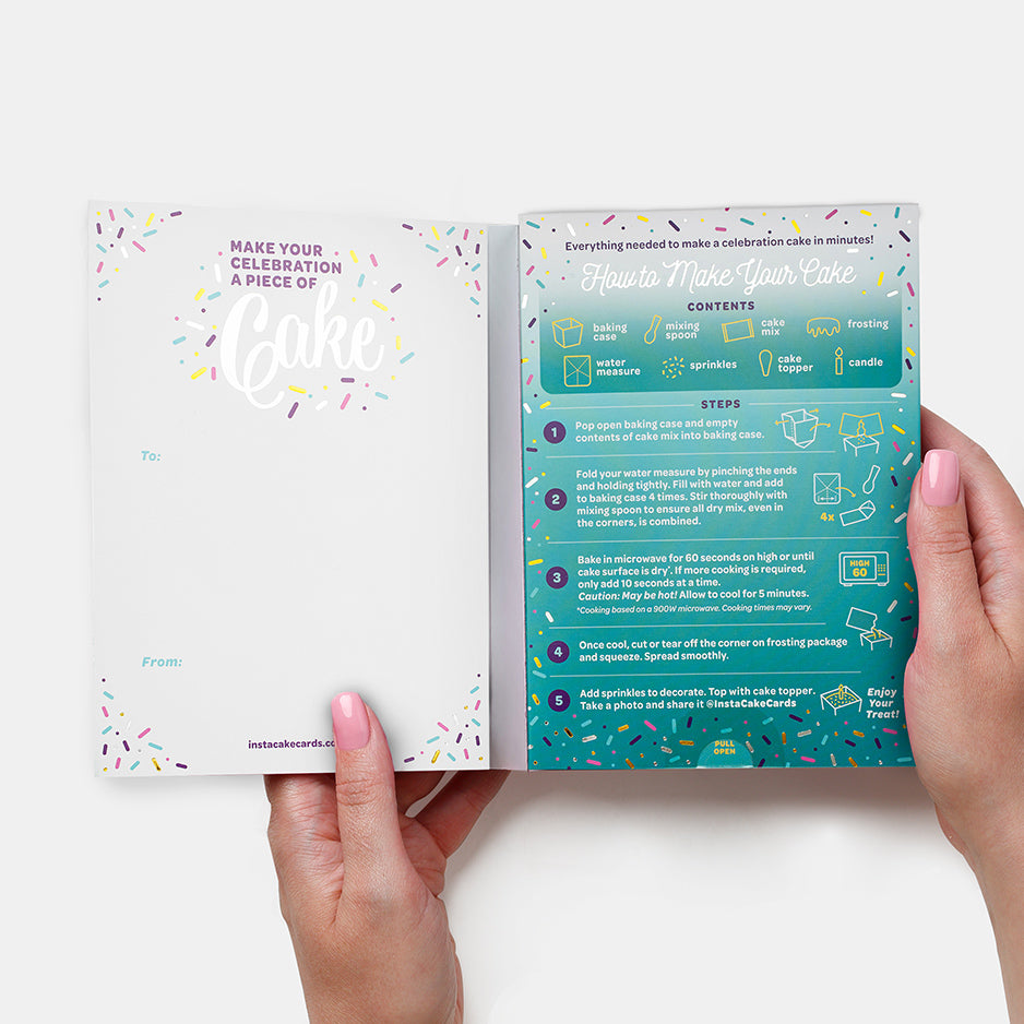 Insta Cake Happy Birthday Card Teal - Vanilla Confetti