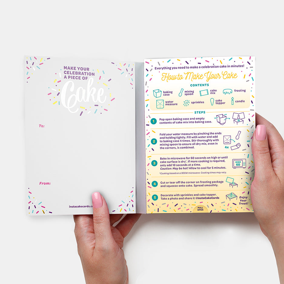 Insta Cake Lets Celebrate Card Gold - Vanilla Confetti