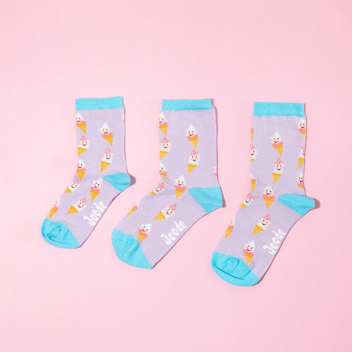Smiley Ice Cream Kids Socks