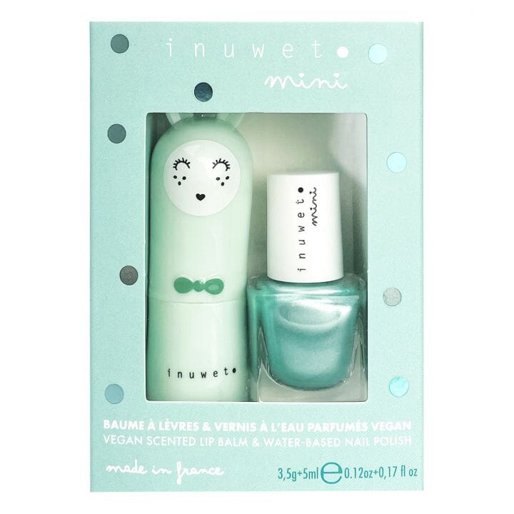 Nail Polish and Lip Balm Duo Set (Aqua)