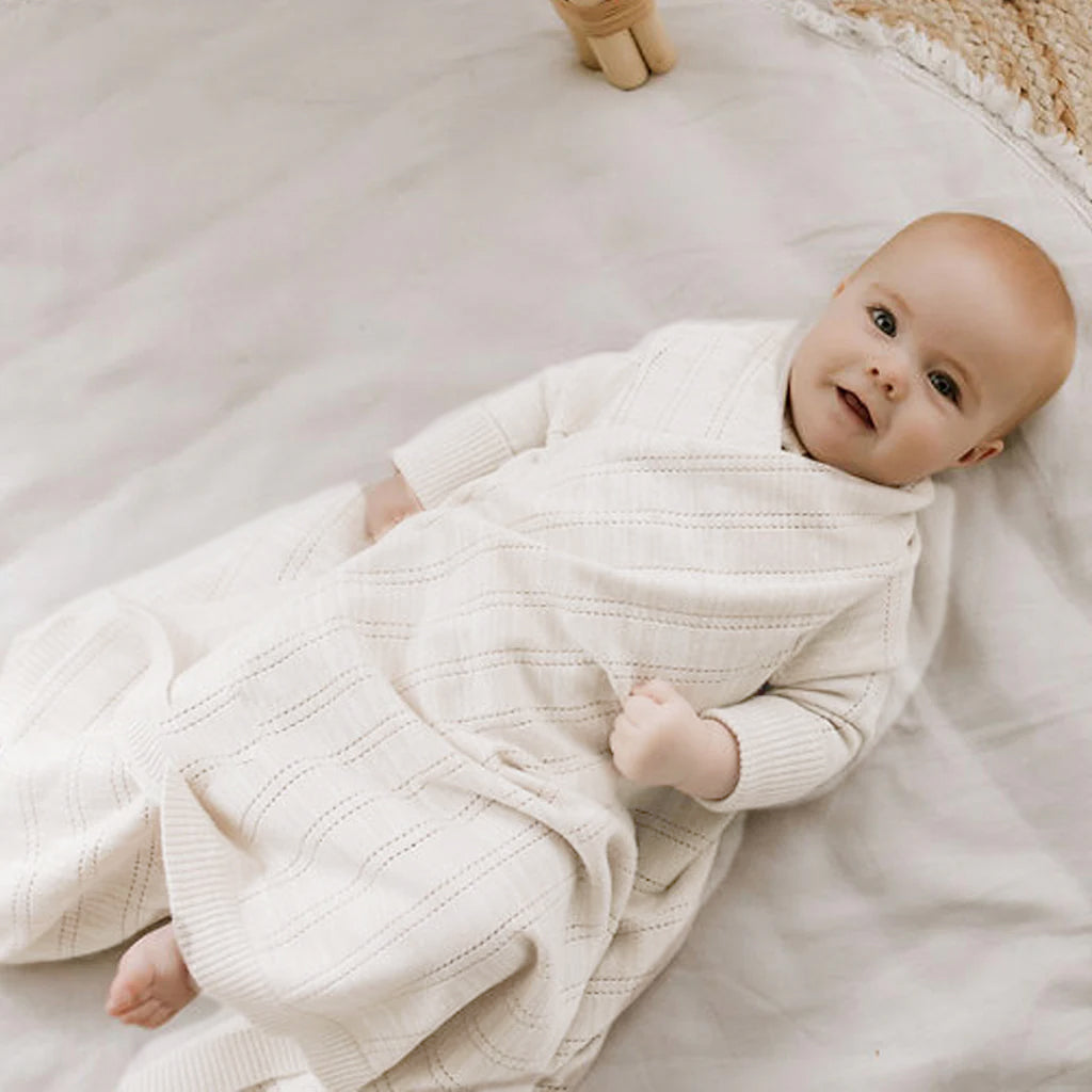 Line Pointelle Shwrap (Milk)