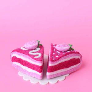 Felt Strawberry Shortcake Slice Set - 2 Piece