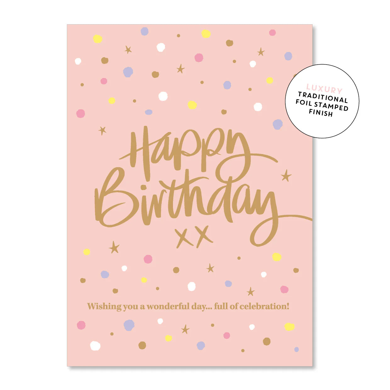 Pretty Peachy Confetti Greeting Card