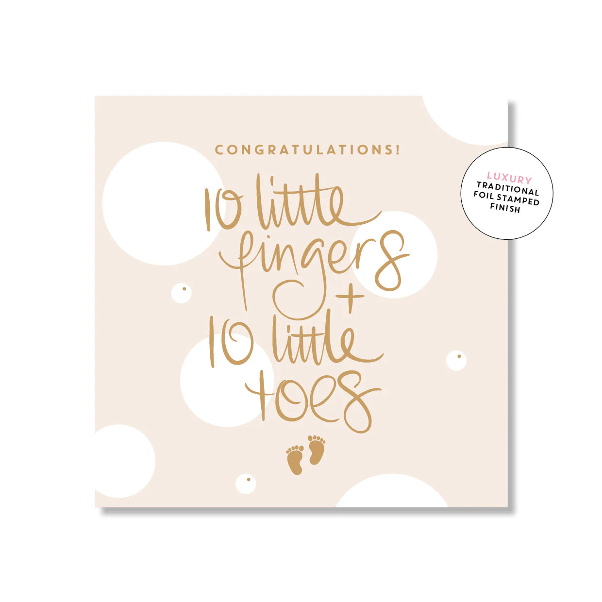 Ten Little Fingers Small Greeting Card
