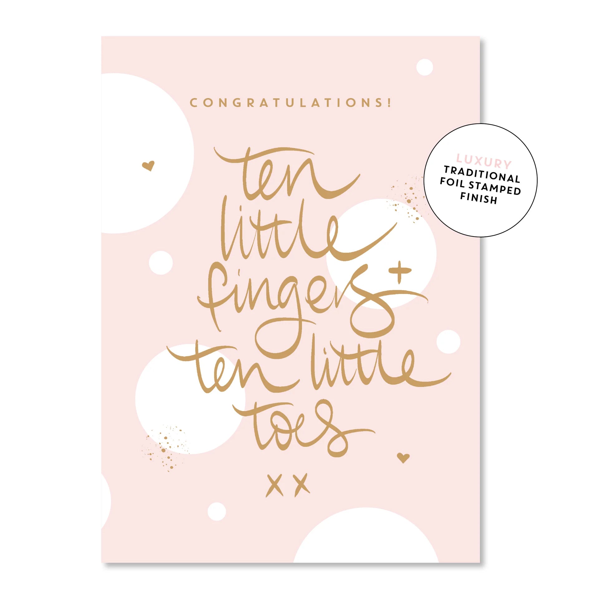 Ten Little Fingers Girl Greeting Card