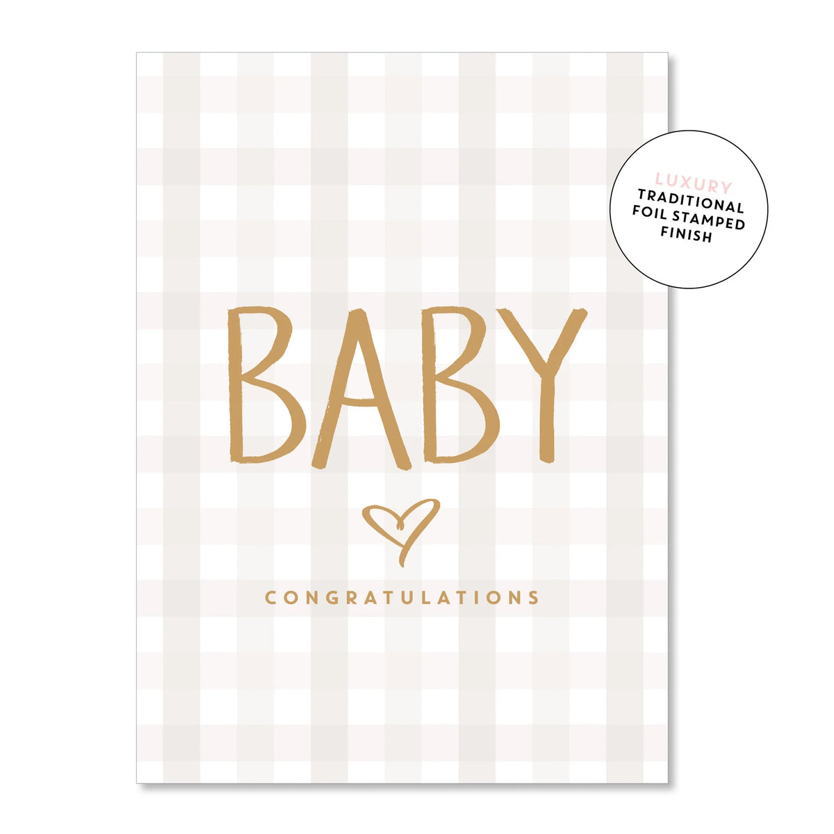 Baby Gingham Greeting Card