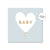Baby Heart Balloon Blue Small Greeting Card