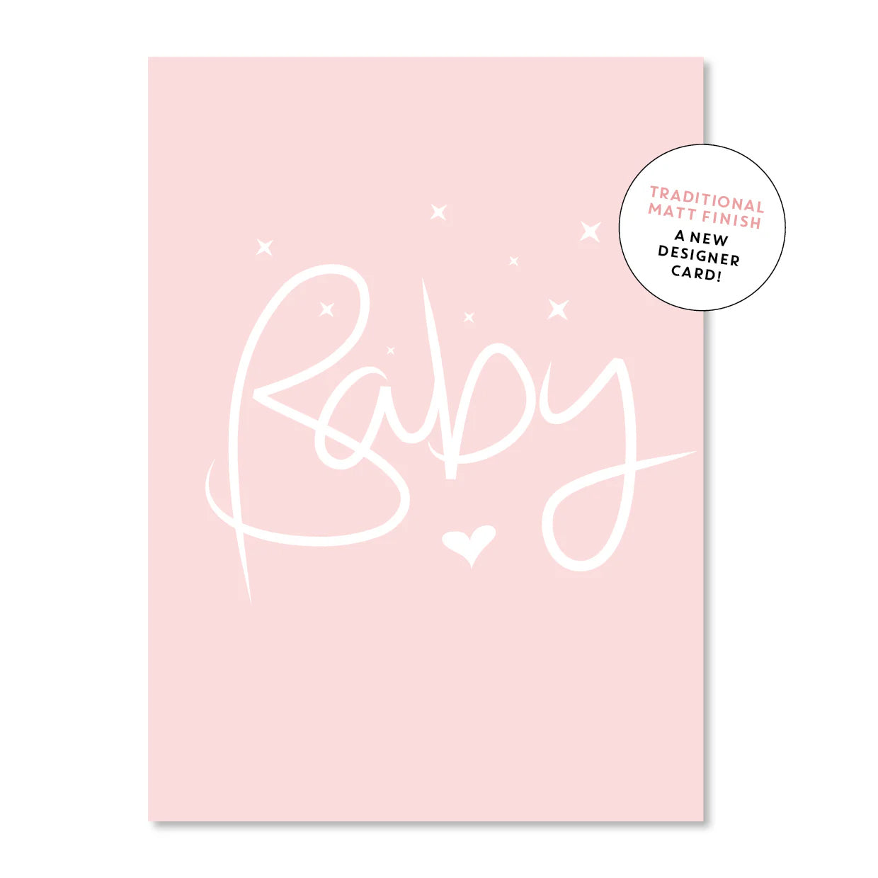 Pink Script Baby Greeting Card