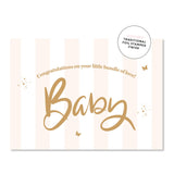 Baby Stripes Beige Greeting Card