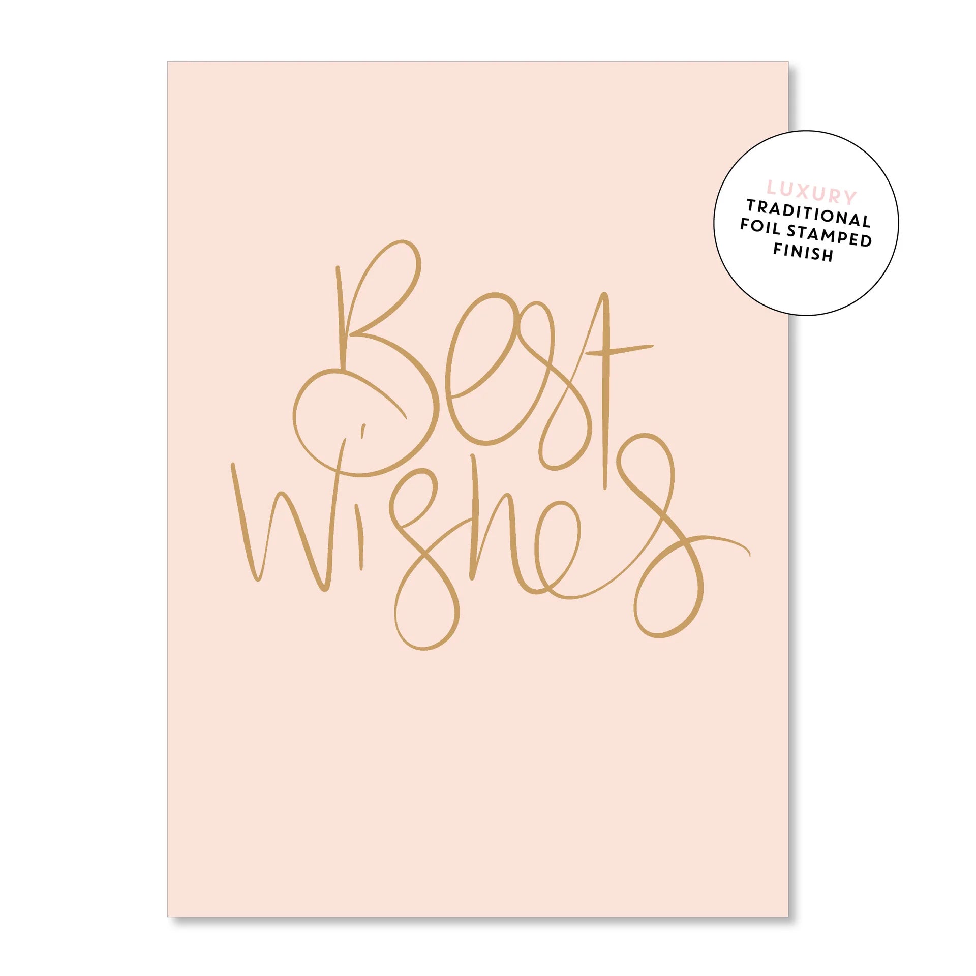 Best Wishes Blush Greeting Card