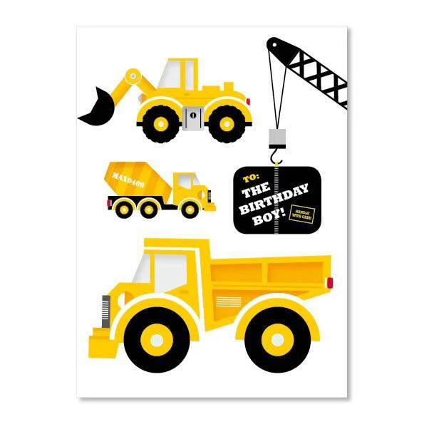 Birthday Trucks Greeting Card