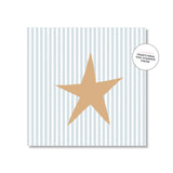 Stripey Star Small Greeting Card
