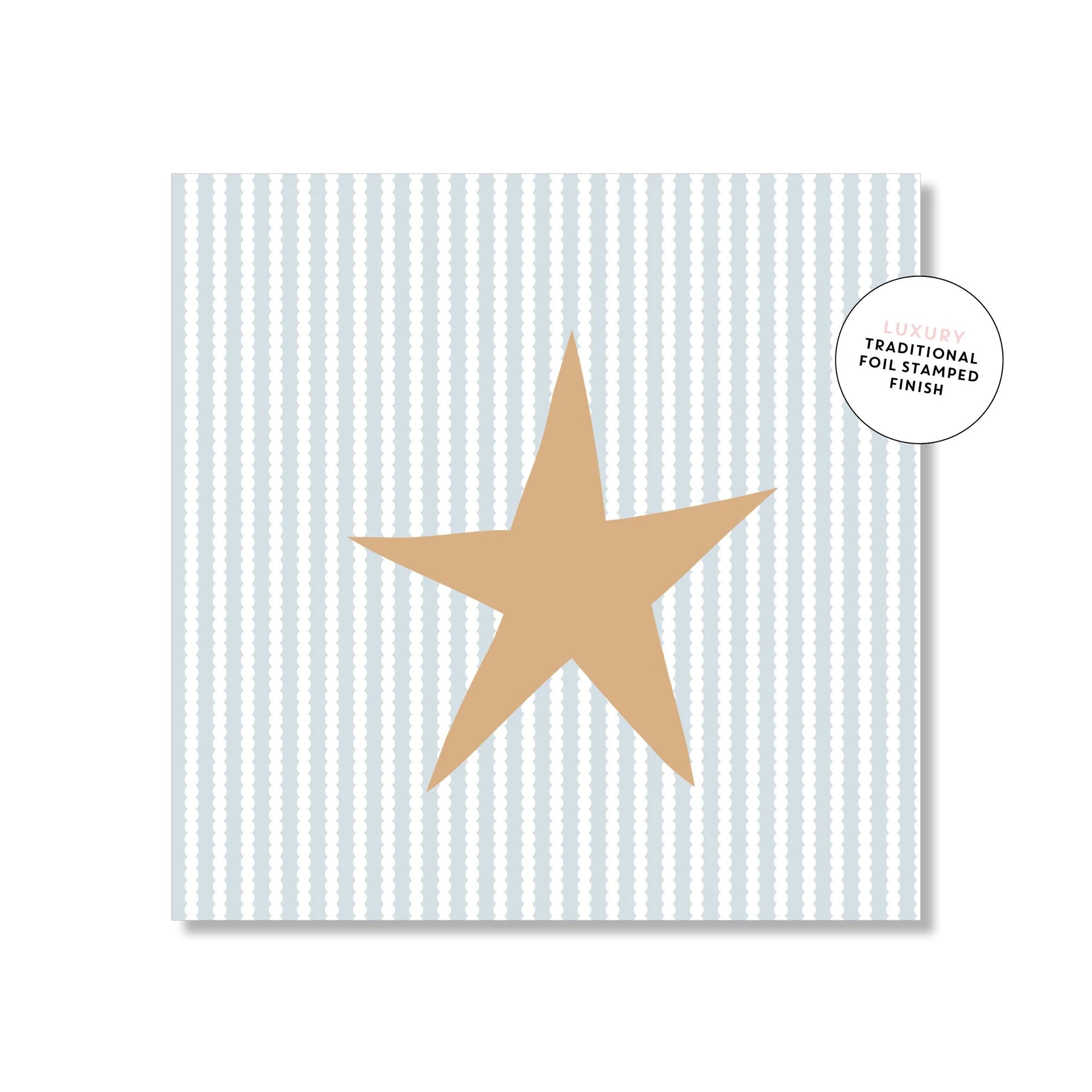 Stripey Star Small Greeting Card