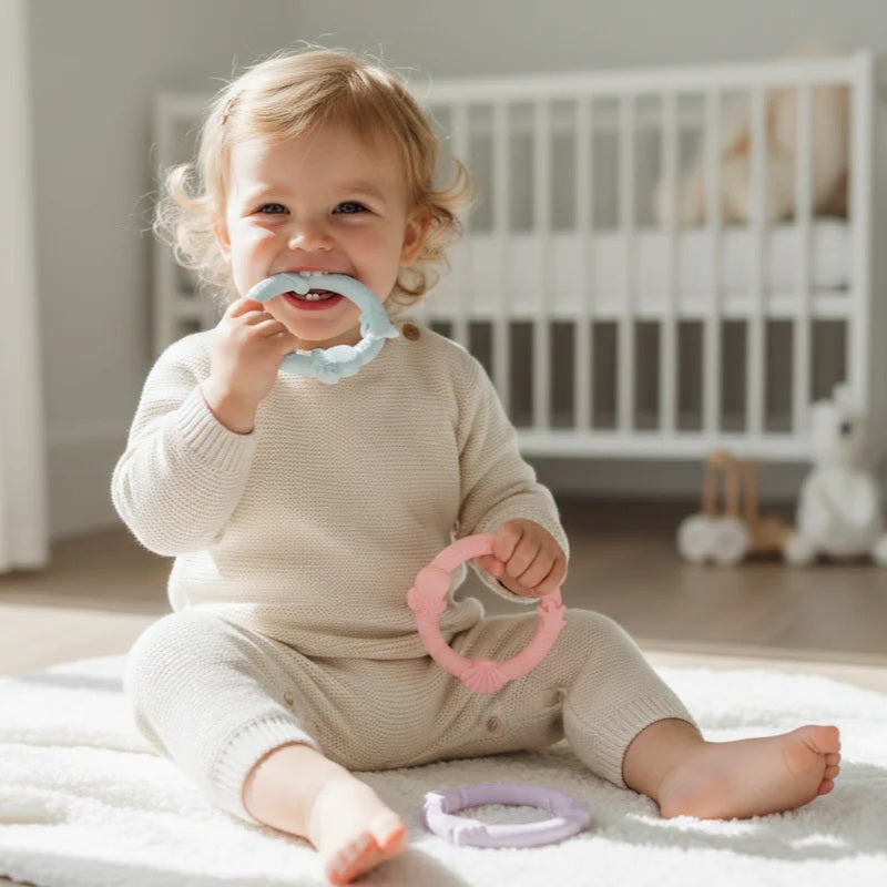 Wild Teether Ring Set (Shell Pink)