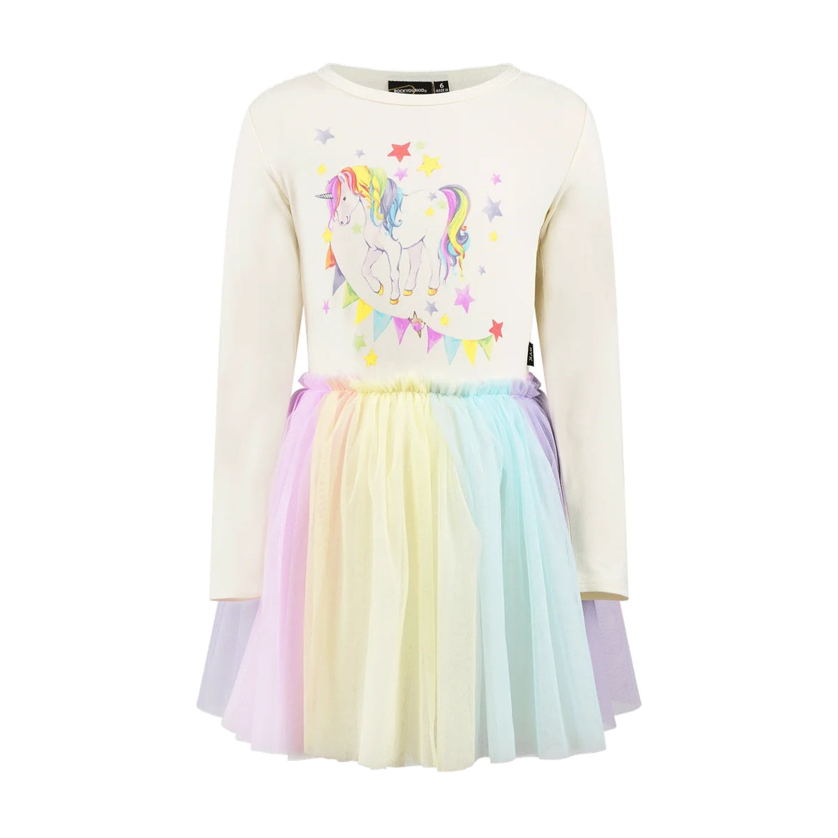 Unicorn Flags Long Sleeve Circus Dress