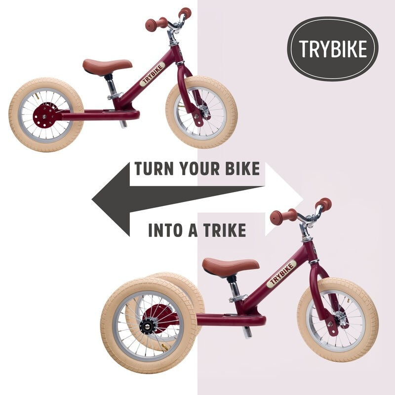 Steel 2 in 1 Trybike (Vintage Red)