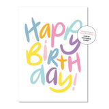 Bright HBD Letters Greeting Card