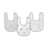 Classic Muslin Snap Bibs 3 Pack - Dusty