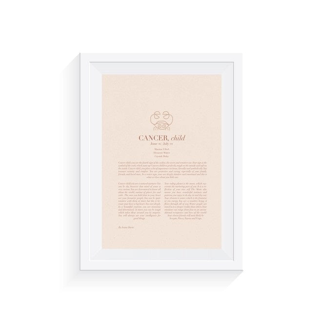 Original Zodiac A4 Print (Cancer)