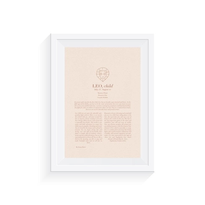 Original Zodiac A4 Print (Leo)