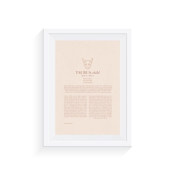 Original Zodiac A4 Print (Taurus)