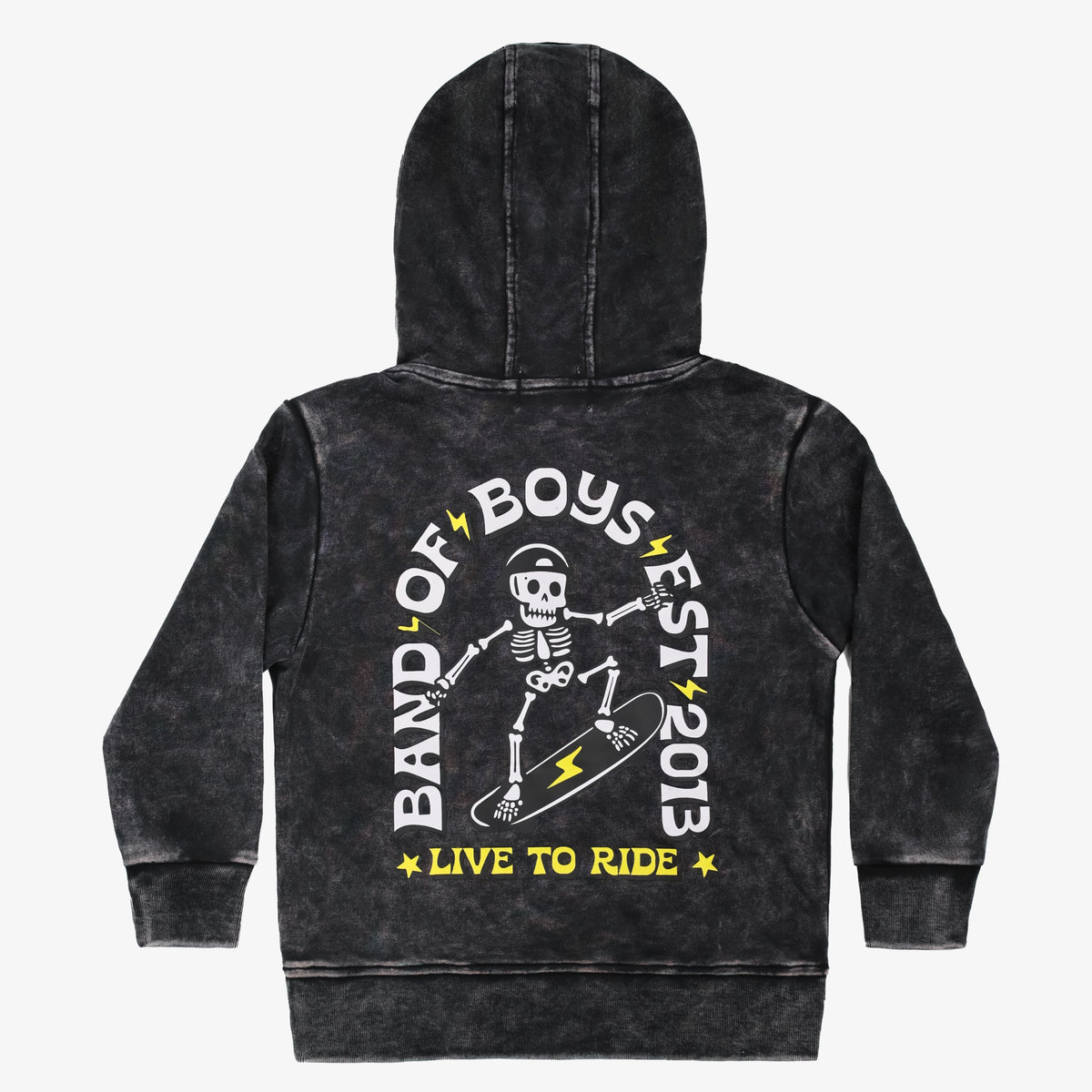 Black Wash Bones Skate Hood