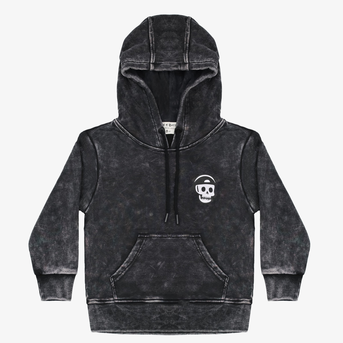 Black Wash Bones Skate Hood