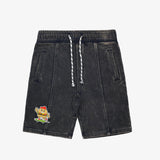 Navy Wash Burger Shorts