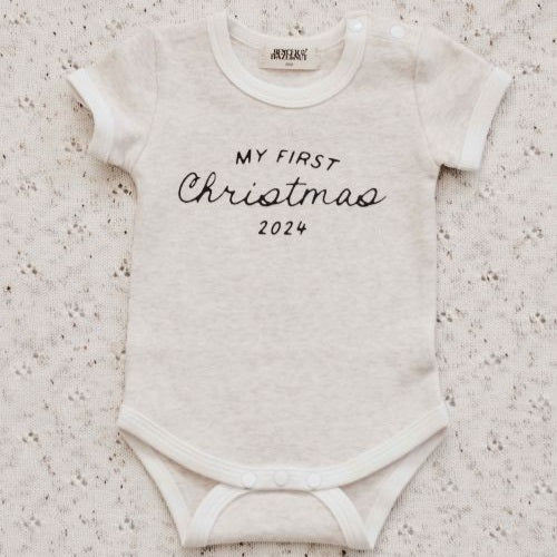 My First Christmas Bodysuit (White)