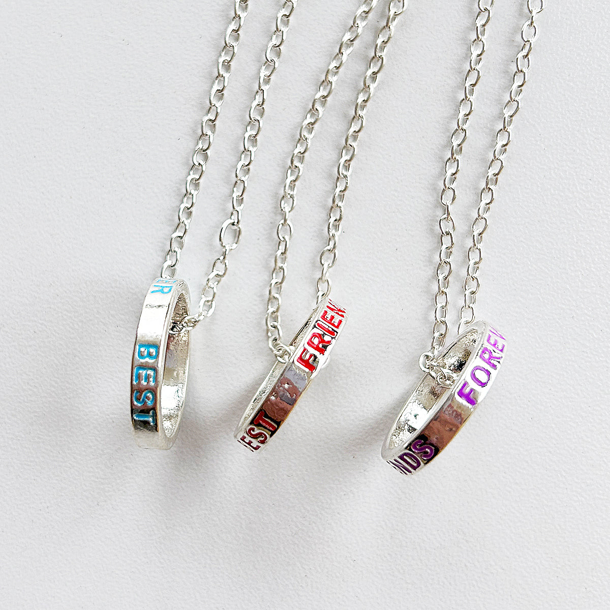 Triple Ring Best Friends Necklace