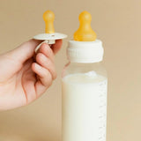 Glass Baby Bottle Latex Complete Set 120ml (Ivory)