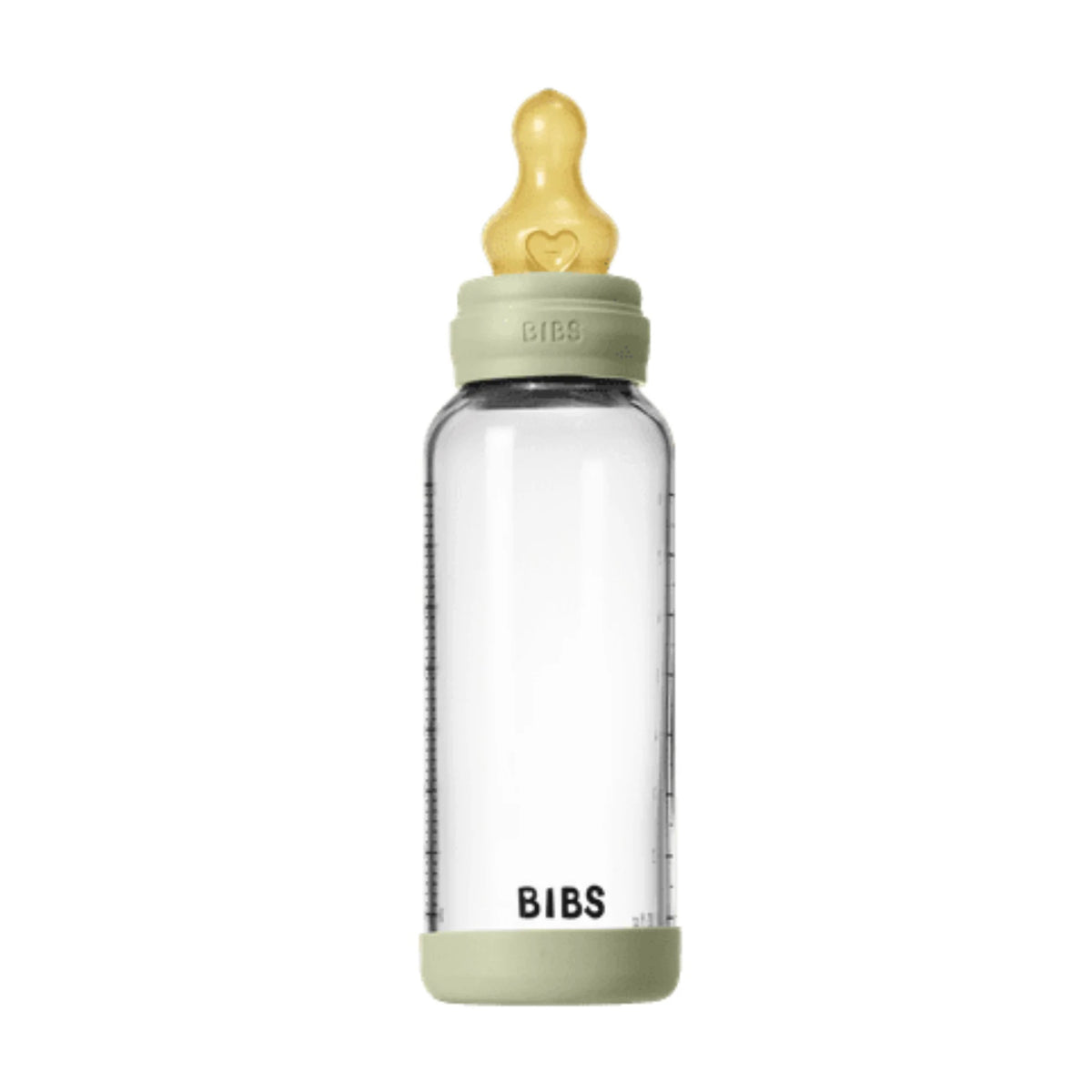 Glass Baby Bottle Latex Complete Set 240ml (Sage)