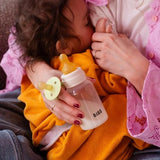 Glass Baby Bottle Latex Complete Set 240ml (Sage)