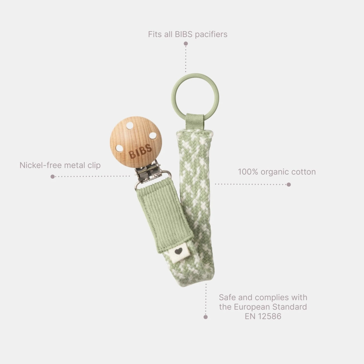 Pacifier Clip (Cloud/Iron)