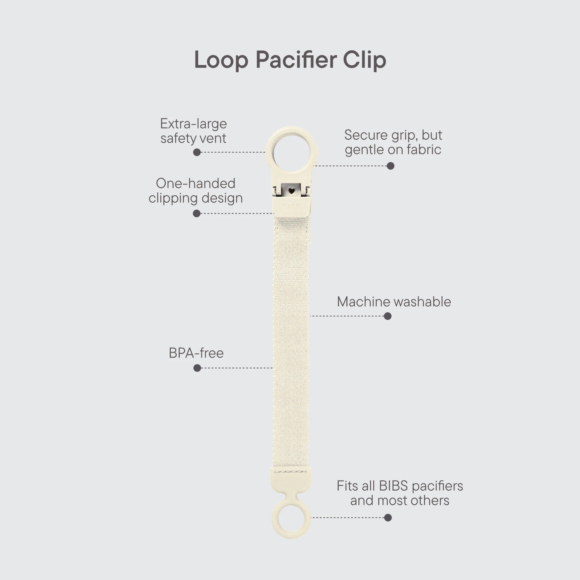 Pacifier Clip Loop (Dusty Blue)