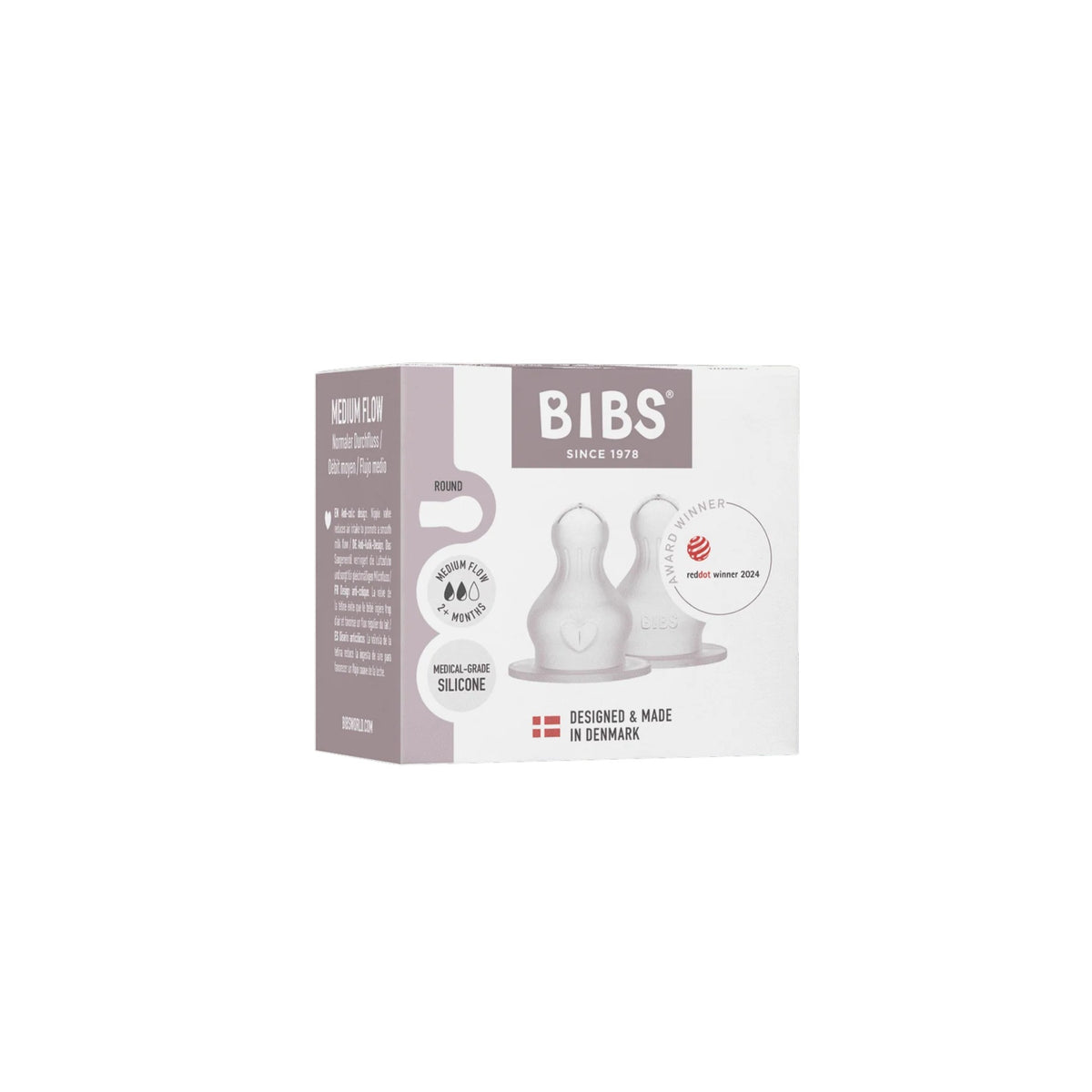Bottle Replacement Latex Nipple 2 Pack (Medium Flow)
