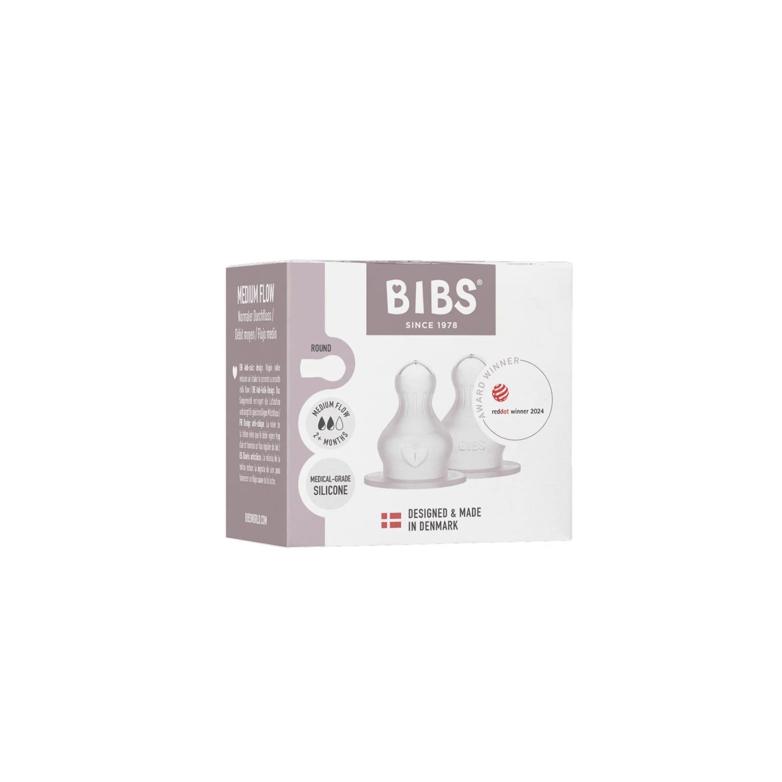Bottle Replacement Latex Nipple 2 Pack (Medium Flow)
