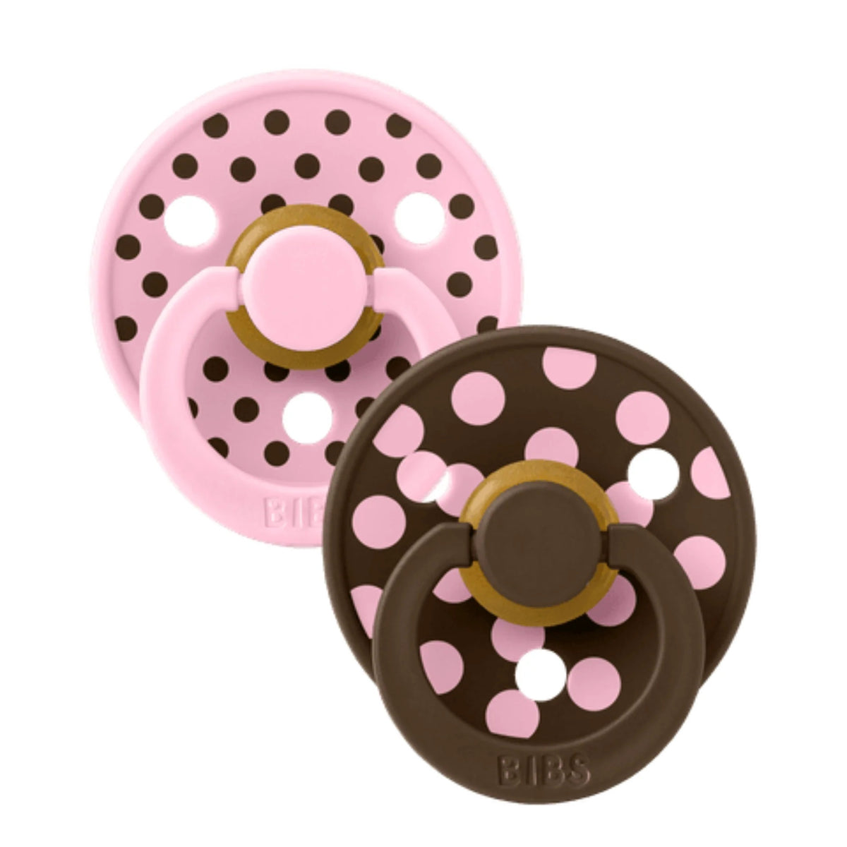 Bibs Studio Polka Pack (Baby Pink/Mocha)