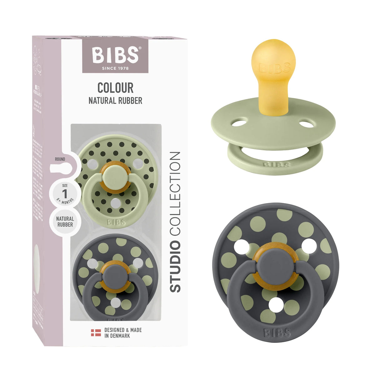 Bibs Studio Polka Pack (Sage/Iron)