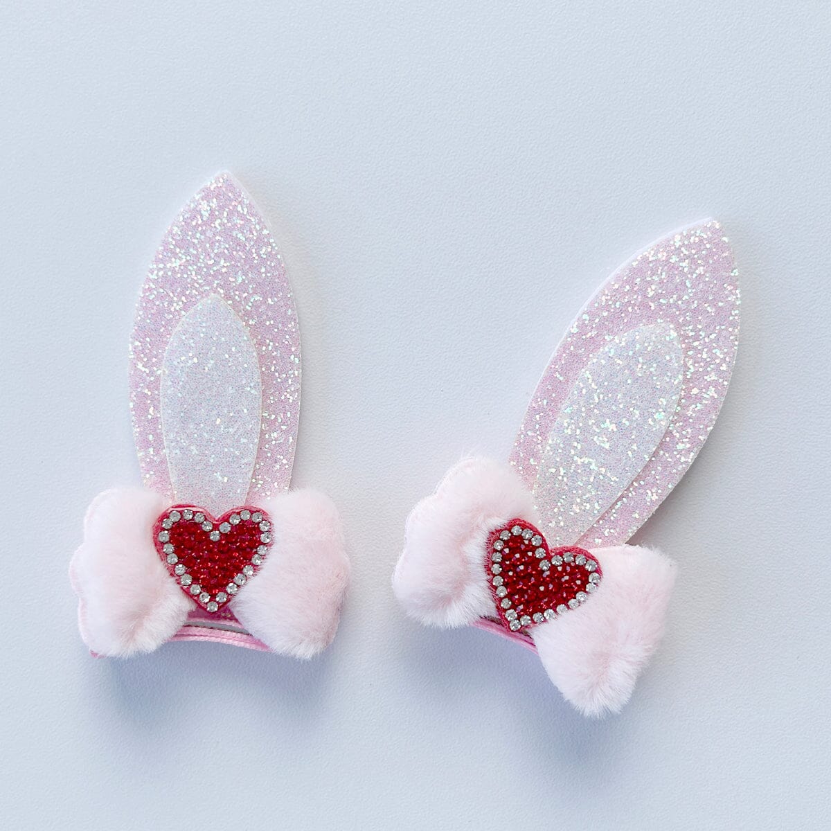 Bunny Ear Hair Clips (Light Pink)