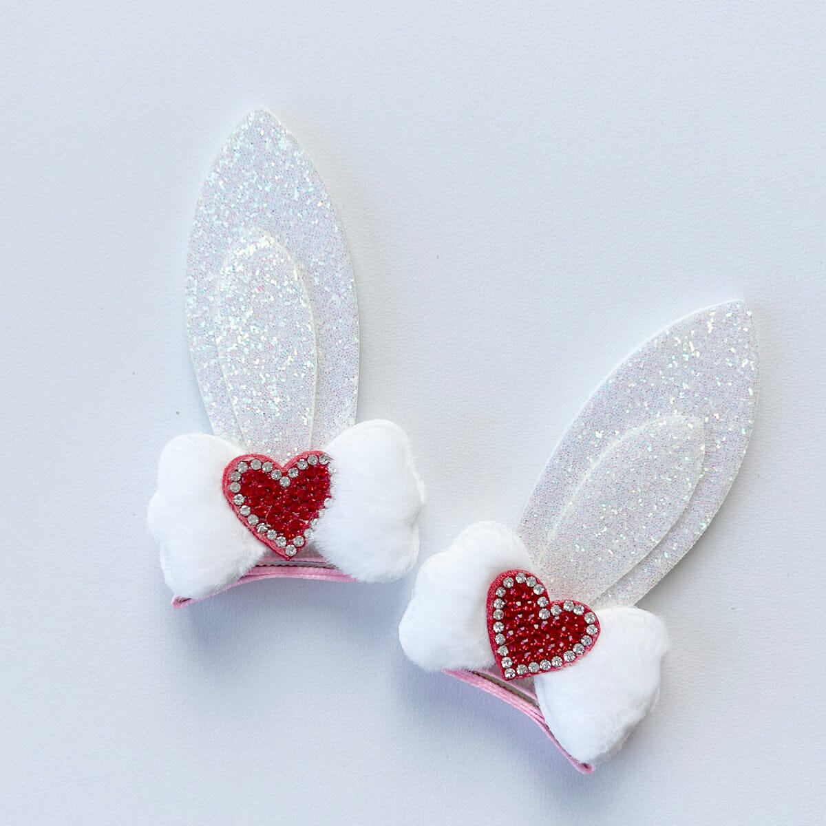 Bunny Ear Hair Clips (White)