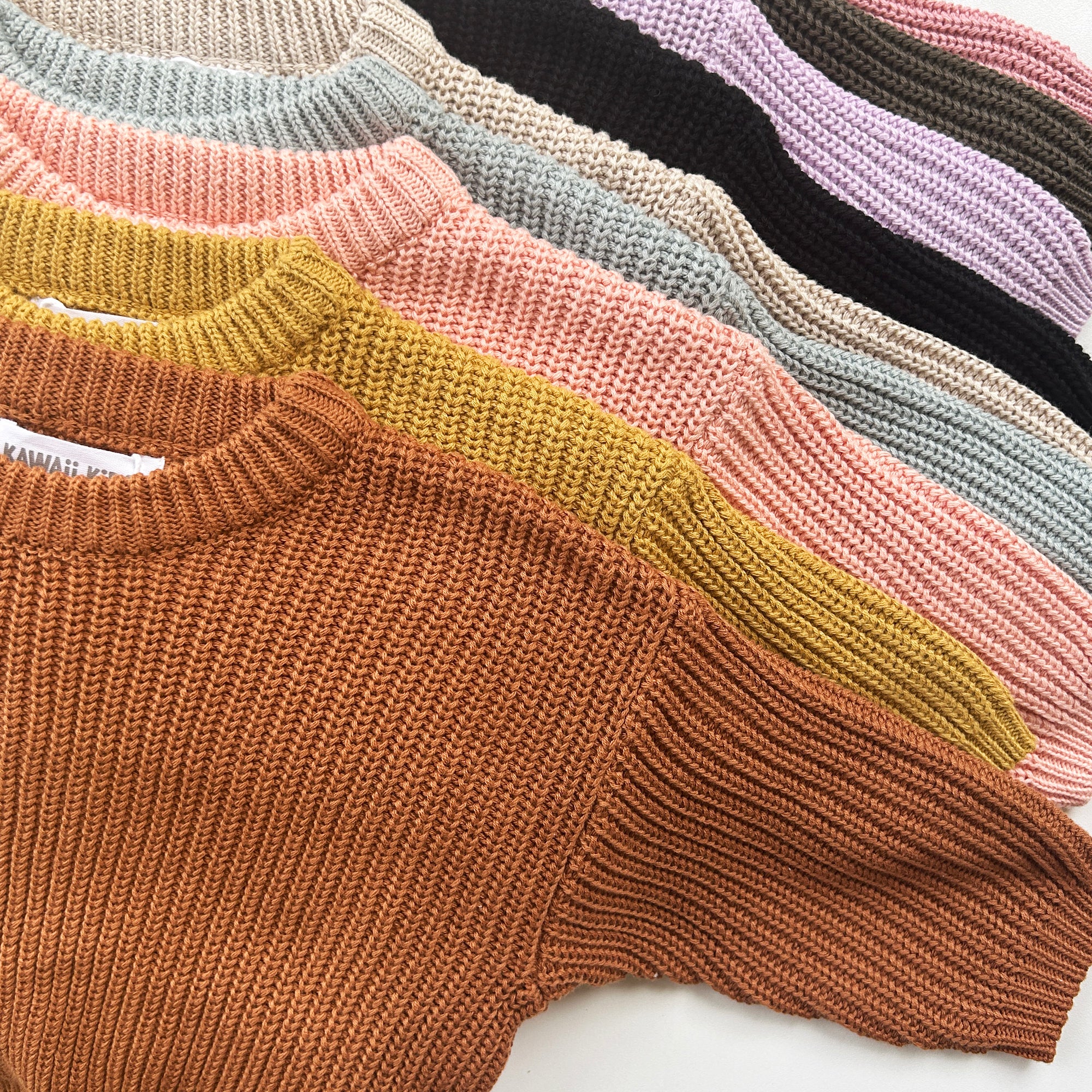 Chunky Cotton Knit Jumper (Latte)