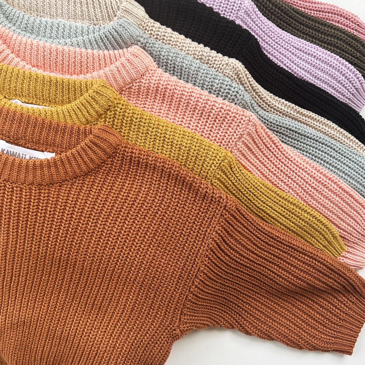 Chunky Cotton Knit Jumper (Black)